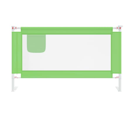 vidaXL Sponda Letto di Sicurezza per Bambini Verde 140x25cm in Tessuto