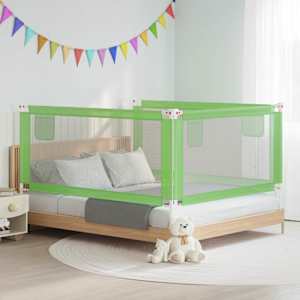 Posteljno varovalo za malčke zeleno 180x25 cm blago