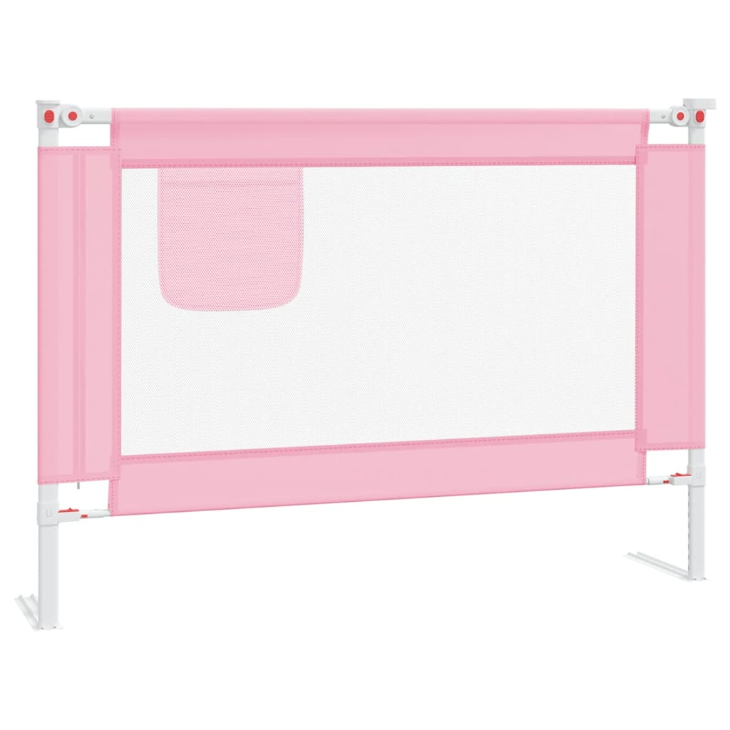 Thumbnail - vidaXL Kleinkind-Bettschutzgitter Rosa 90x25 cm Stoff