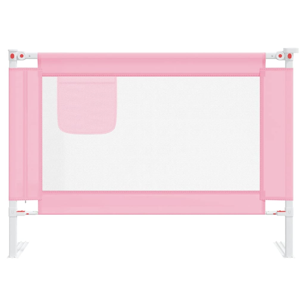 Thumbnail - vidaXL Kleinkind-Bettschutzgitter Rosa 90x25 cm Stoff