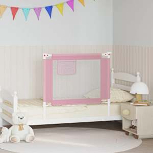 Posteljno varovalo za malčke roza 90x25 cm blago