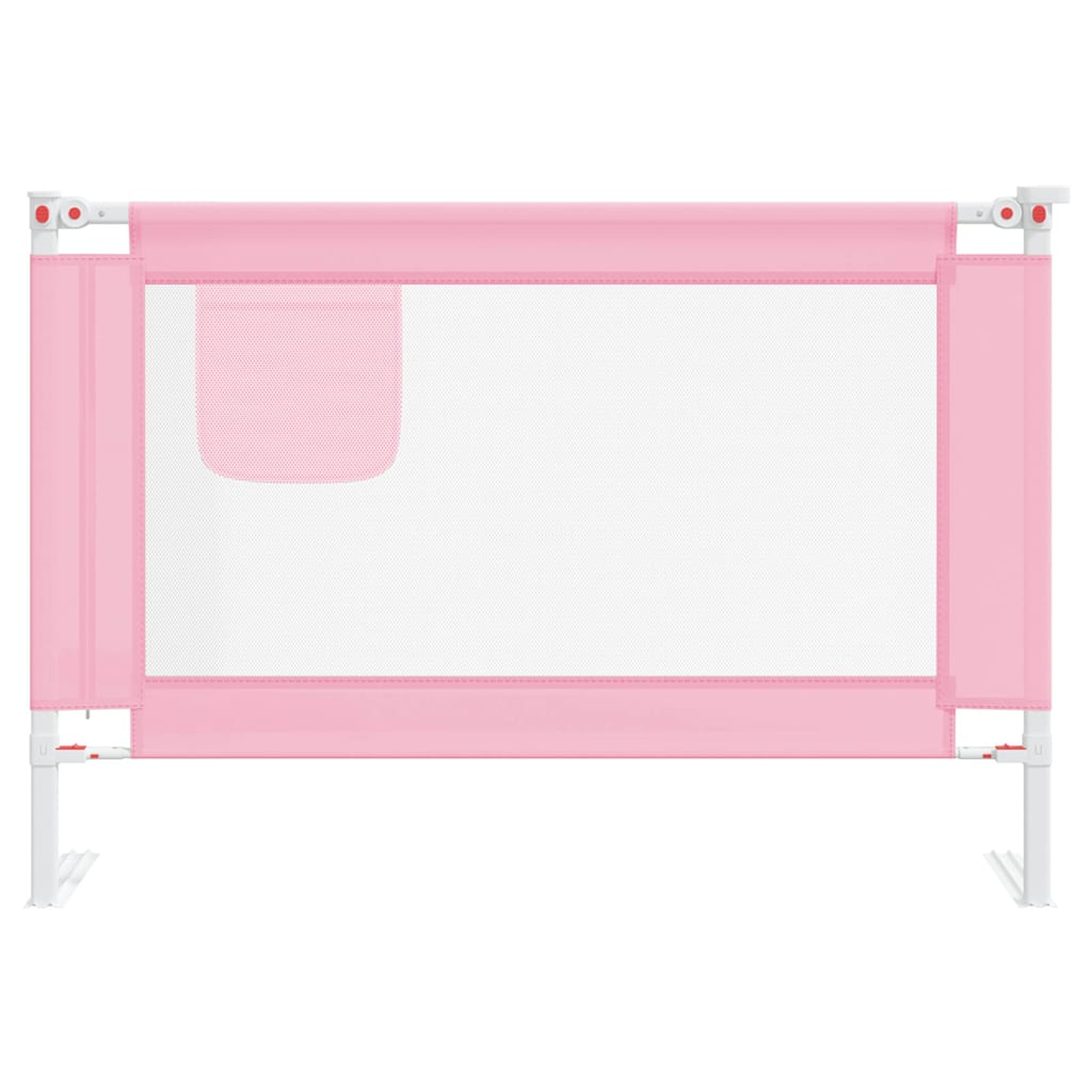 vidaXL Zábrana na detskú posteľ ružová 100x25 cm látka