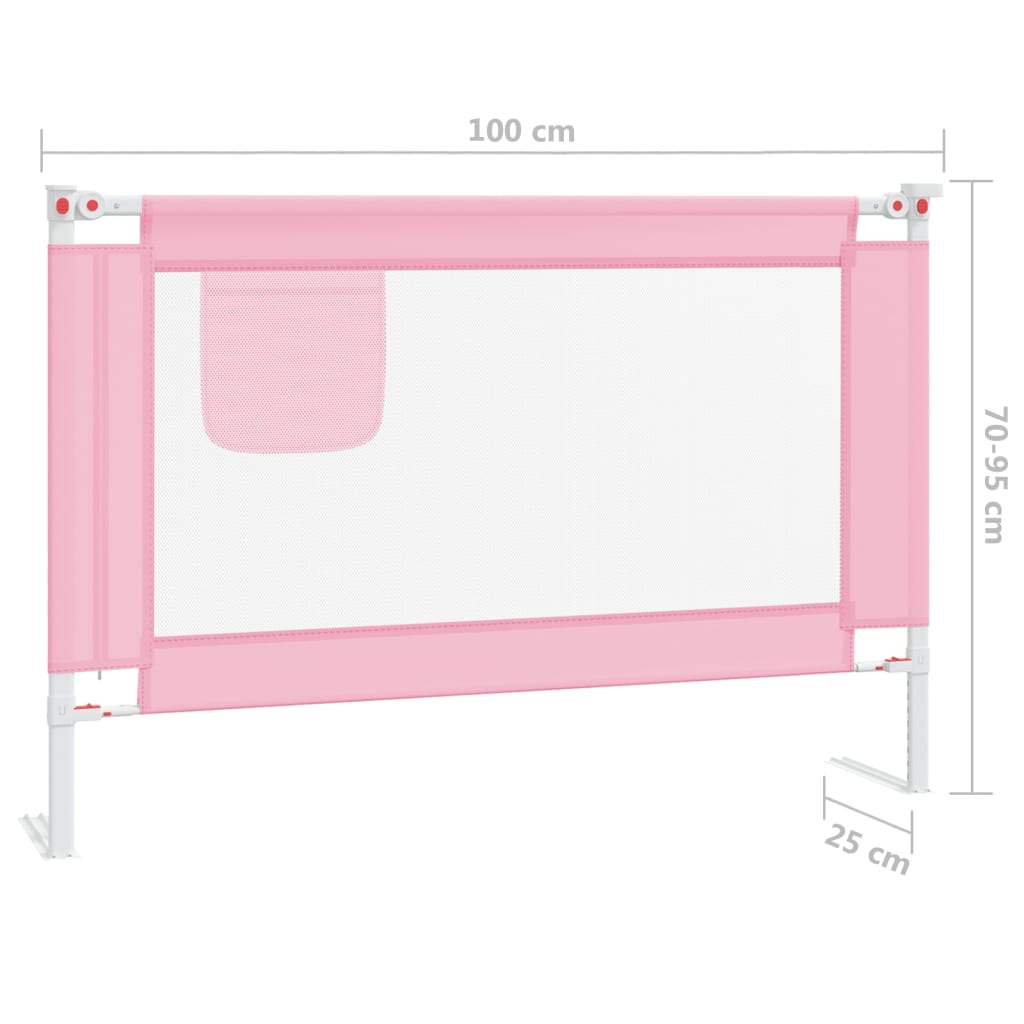 Rózsaszín szövet biztonsági leesésgátló 100 x 25 cm 