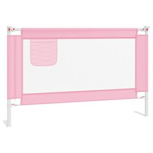 Dětská zábrana k postýlce růžová 120 x 25 cm textil - obrázek 2