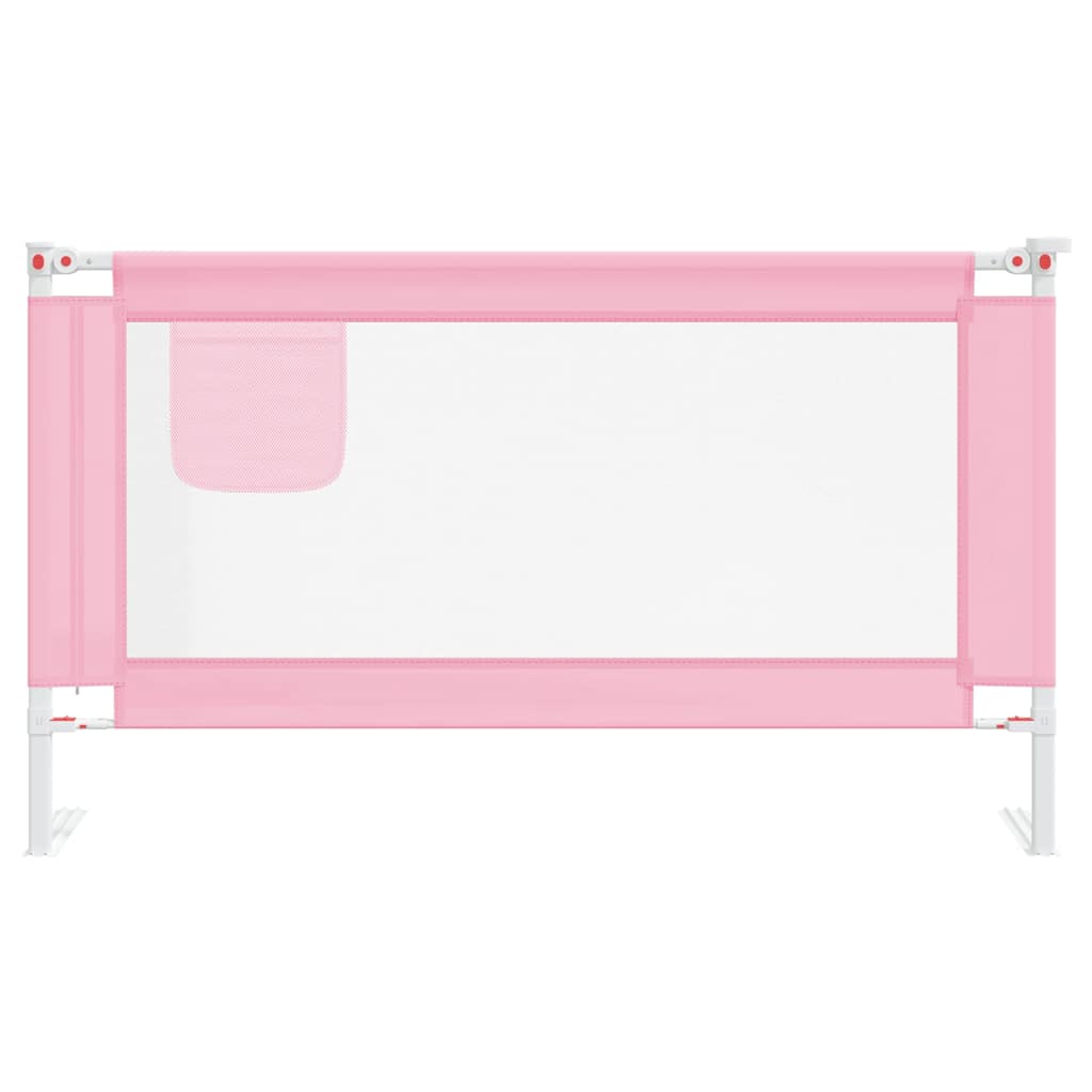 Thumbnail - vidaXL Kleinkind-Bettschutzgitter Rosa 140x25 cm Stoff