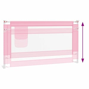 Dětská zábrana k postýlce růžová 150 x 25 cm textil - obrázek 6