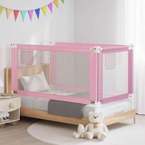 Posteljno varovalo za malčke roza 160x25 cm blago