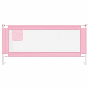 Dětská zábrana k postýlce růžová 200 x 25 cm textil - obrázek 3