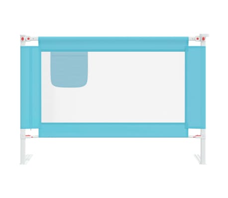 vidaXL Barrière de sécurité de lit d'enfant Bleu 100x25 cm Tissu