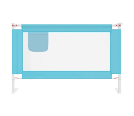 vidaXL Barandilla de seguridad cama de niño azul tela 120x25 cm