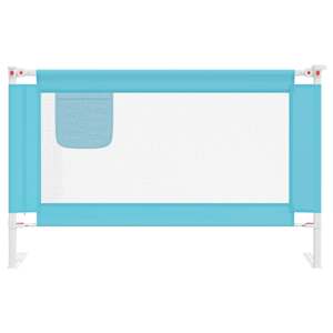 Dětská zábrana k postýlce modrá 120 x 25 cm textil - obrázek 3