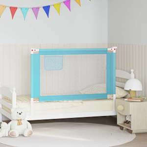 Posteljno varovalo za malčke modro 120x25 cm blago