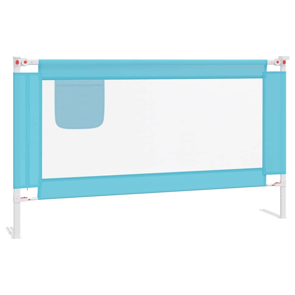 vidaXL Bedhekje peuter 140x25 cm stof blauw