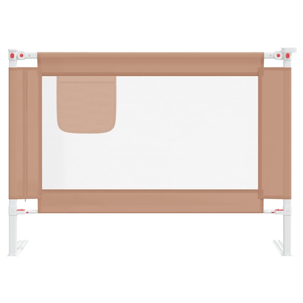 vidaXL Bedhekje peuter 90x25 cm stof taupe afbeelding