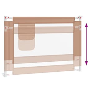 Dětská zábrana k postýlce taupe 90 x 25 cm textil - obrázek 6