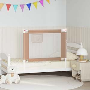 Posteljno varovalo za malčke taupe 100x25 cm blago