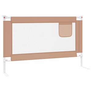 Dětská zábrana k postýlce taupe 120 x 25 cm textil - obrázek 5