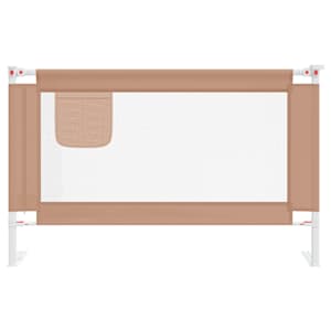 vidaXL Bedhekje peuter 120x25 cm stof taupe