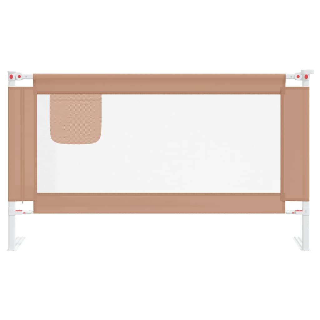 vidaXL Bedhekje peuter 140x25 cm stof taupe afbeelding