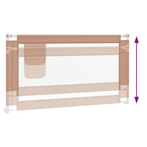 Dětská zábrana k postýlce taupe 150 x 25 cm textil - obrázek 6