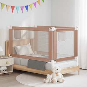 Posteljno varovalo za malčke taupe 150x25 cm blago