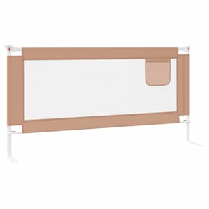 Dětská zábrana k postýlce taupe 180 x 25 cm textil - obrázek 5