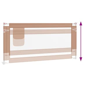 Dětská zábrana k postýlce taupe 190 x 25 cm textil - obrázek 6