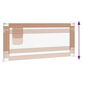 Dětská zábrana k postýlce taupe 200 x 25 cm textil - obrázek 6