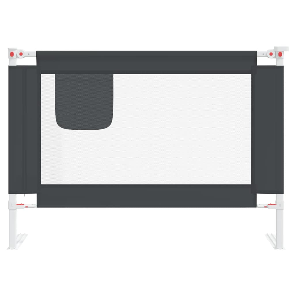 vidaXL Bedhekje peuter 90x25 cm stof donkergrijs afbeelding