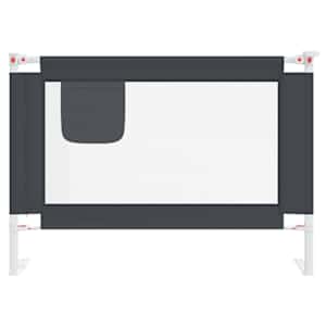 Dětská zábrana k postýlce tmavě šedá 90 x 25 cm textil - obrázek 3