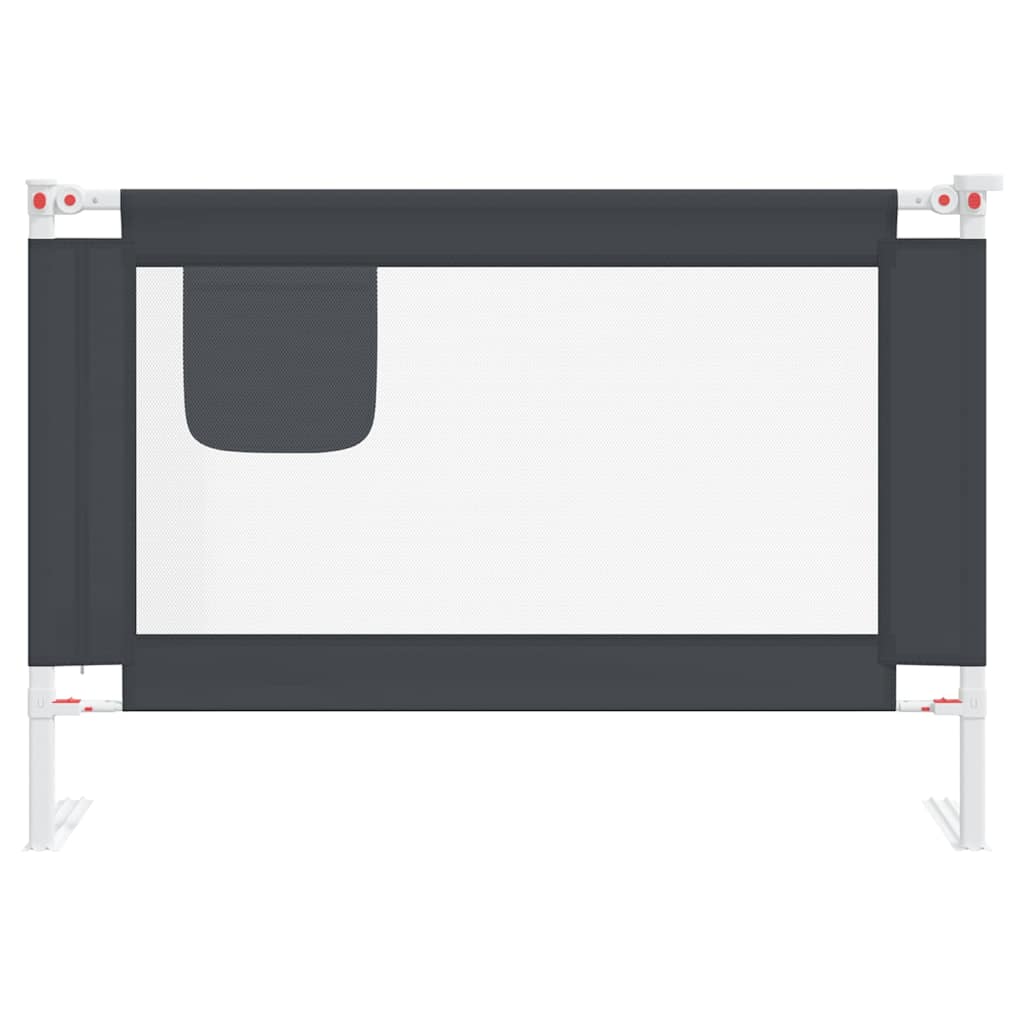 vidaXL Bedhekje peuter 100x25 cm stof donkergrijs afbeelding