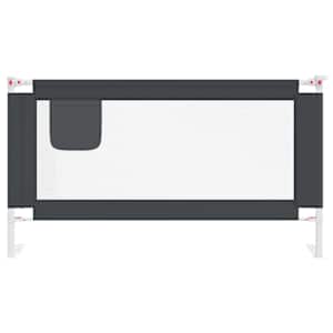 Dětská zábrana k postýlce tmavě šedá 150 x 25 cm textil - obrázek 3