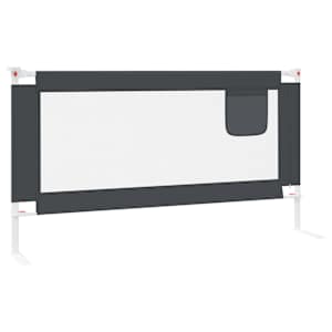 Dětská zábrana k postýlce tmavě šedá 160 x 25 cm textil - obrázek 5
