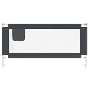Dětská zábrana k postýlce tmavě šedá 180 x 25 cm textil - obrázek 3
