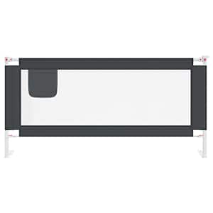 Dětská zábrana k postýlce tmavě šedá 190 x 25 cm textil - obrázek 3