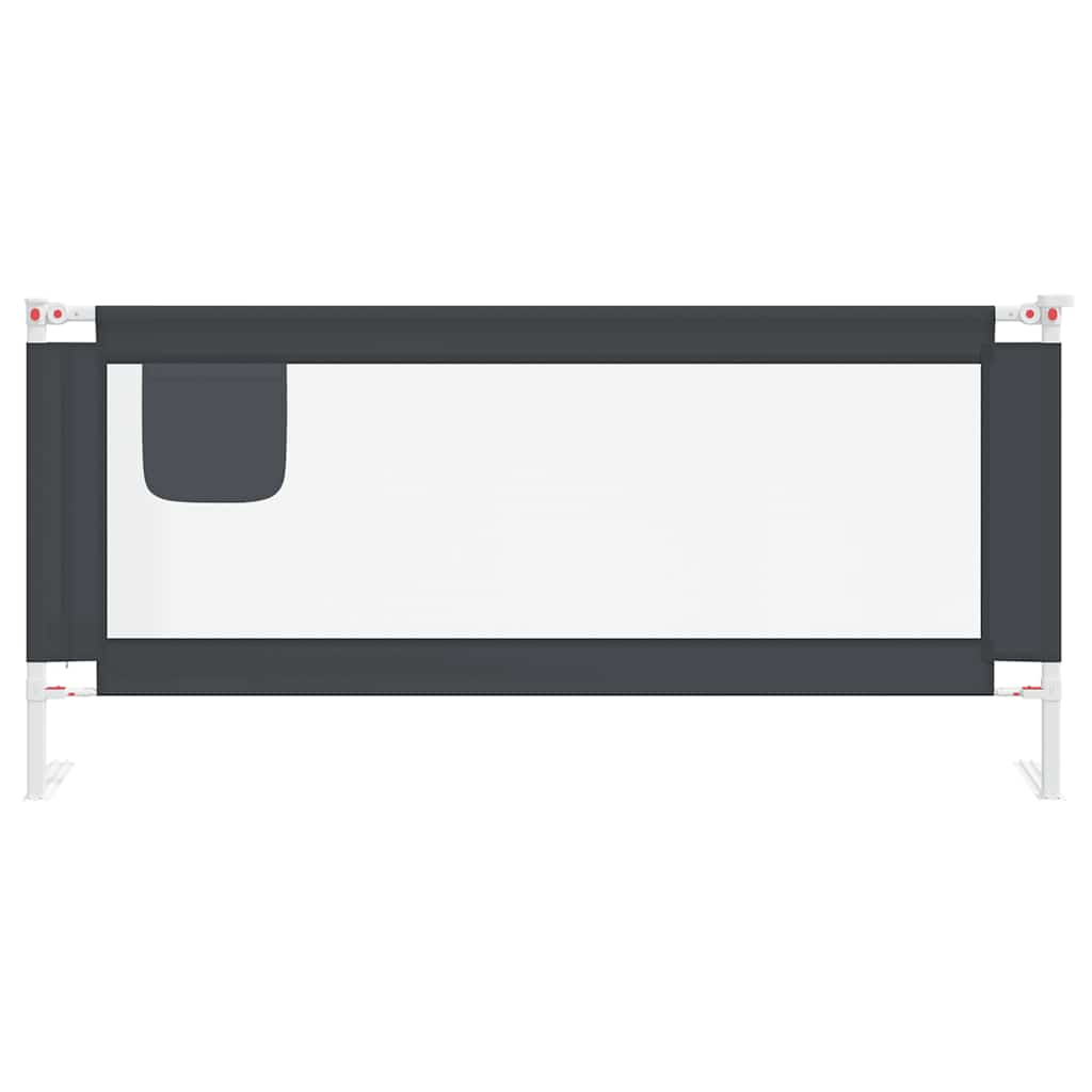 vidaXL Zábrana na detskú posteľ tmavosivá 200x25 cm látka