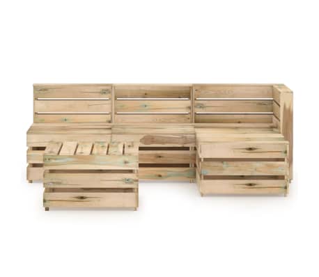 vidaXL 5 pcs conjunto lounge de jardim pinho impregnado verde