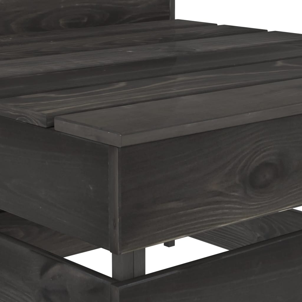 7-delige Loungeset grijs geïmpregneerd grenenhout