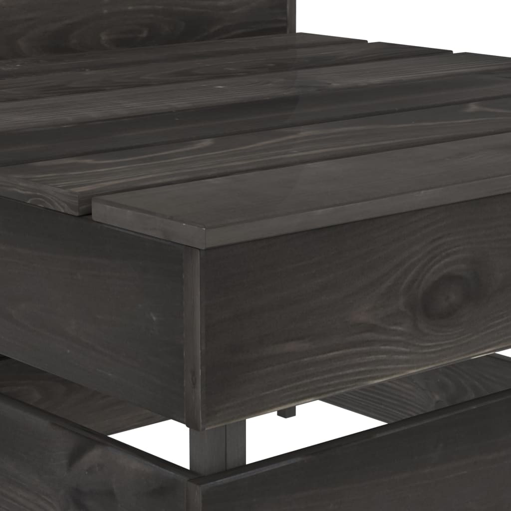 9-delige Loungeset grijs geïmpregneerd grenenhout