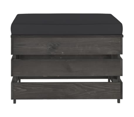 vidaXL D&iacute;lč&iacute; taburet s podu&scaron;kou &scaron;edě impregnovan&eacute; dřevo