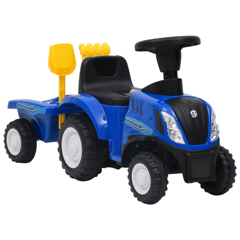vidaXL Tractor pentru copii New Holland, albastru vidaXL