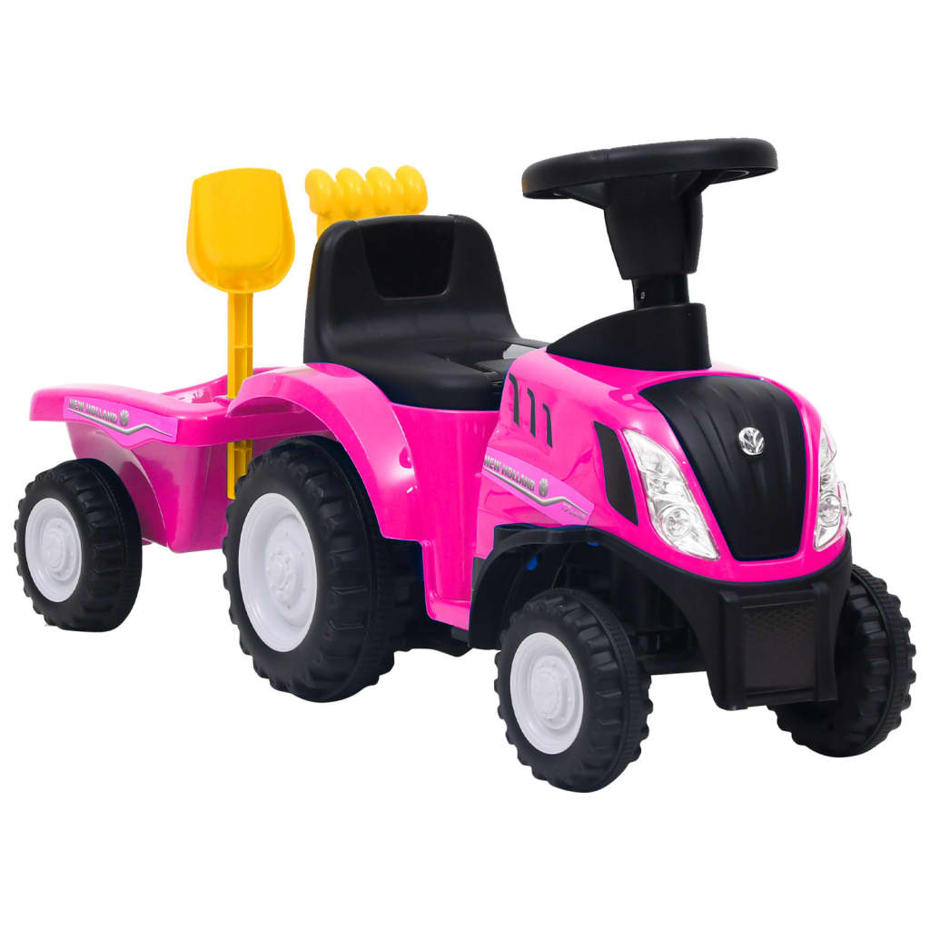 Lasten traktori New Holland pinkki