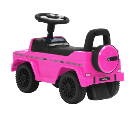 vidaXL Mașinuță pentru pași Mercedes-Benz G63, roz