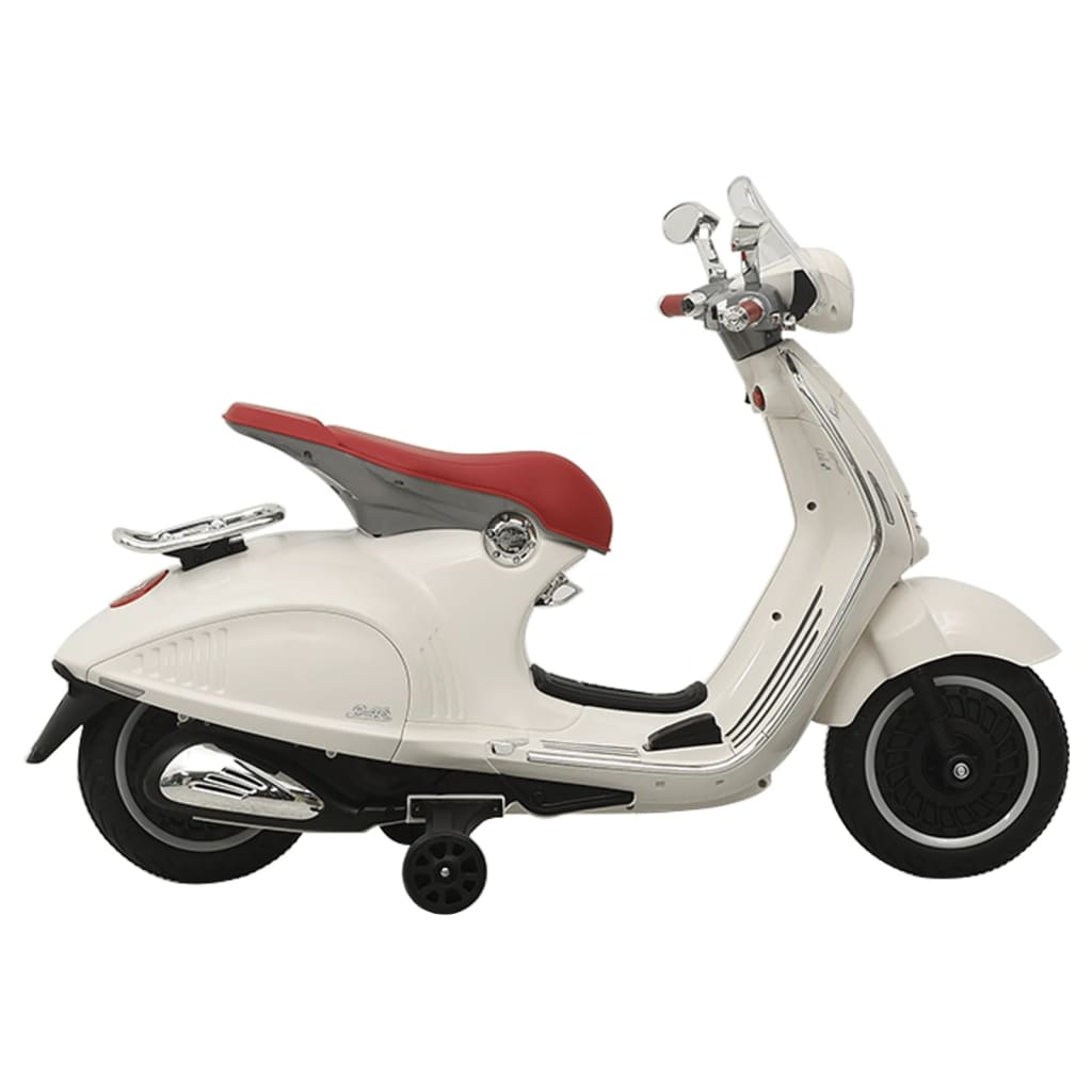 vidaXL Motocicletă de jucărie electrică Vespa, alb, GTS300 vidaXL