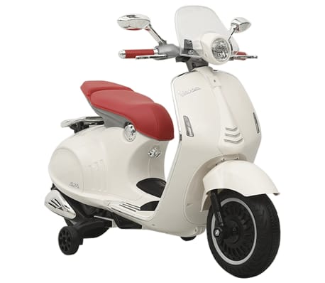 vidaXL Motocicletă electrică pentru copii Vespa GTS300, alb
