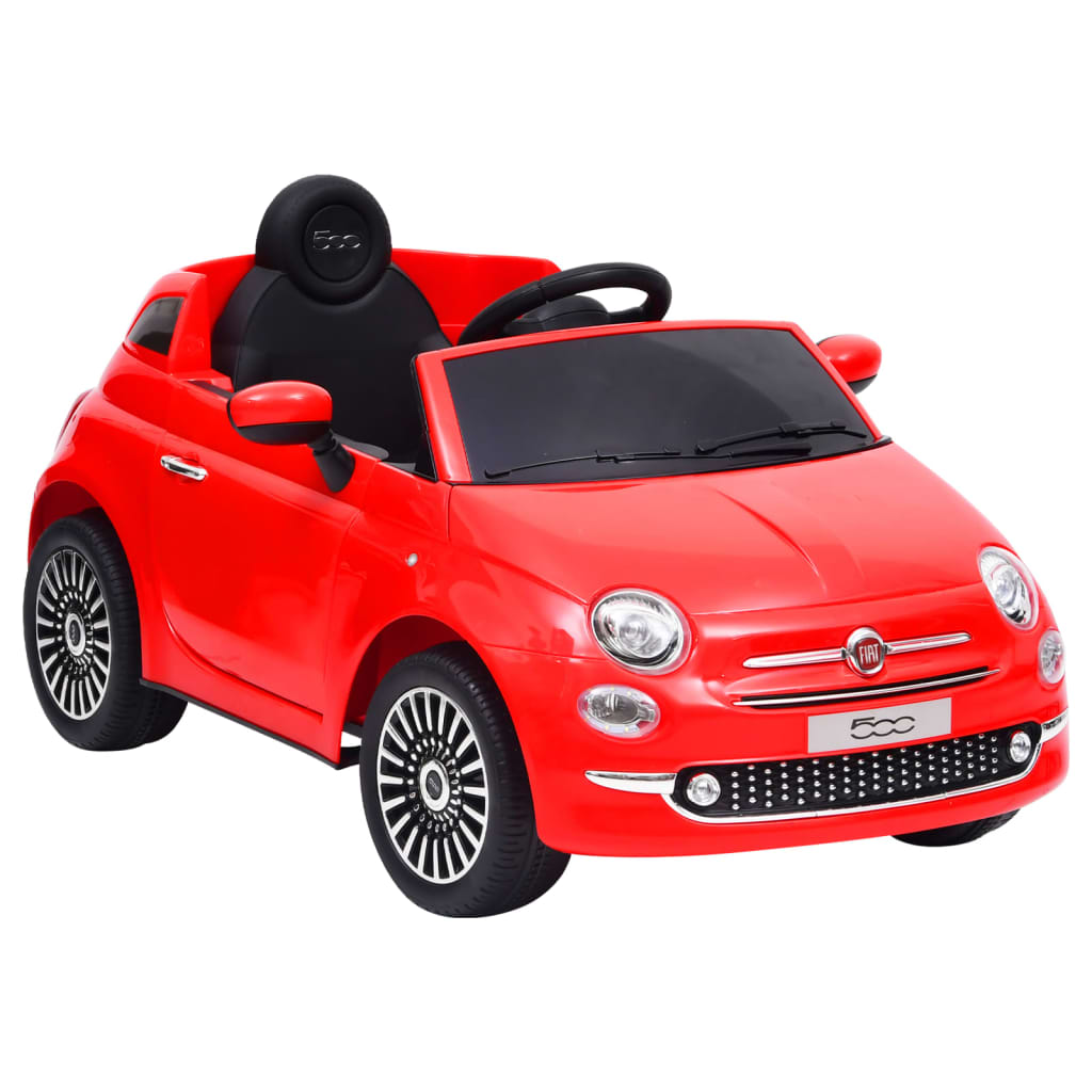 vidaXL Mașină electrică pentru copii Fiat 500, roșu vidaXL