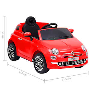 Dětské elektrické auto Fiat 500 červené - obrázek 8