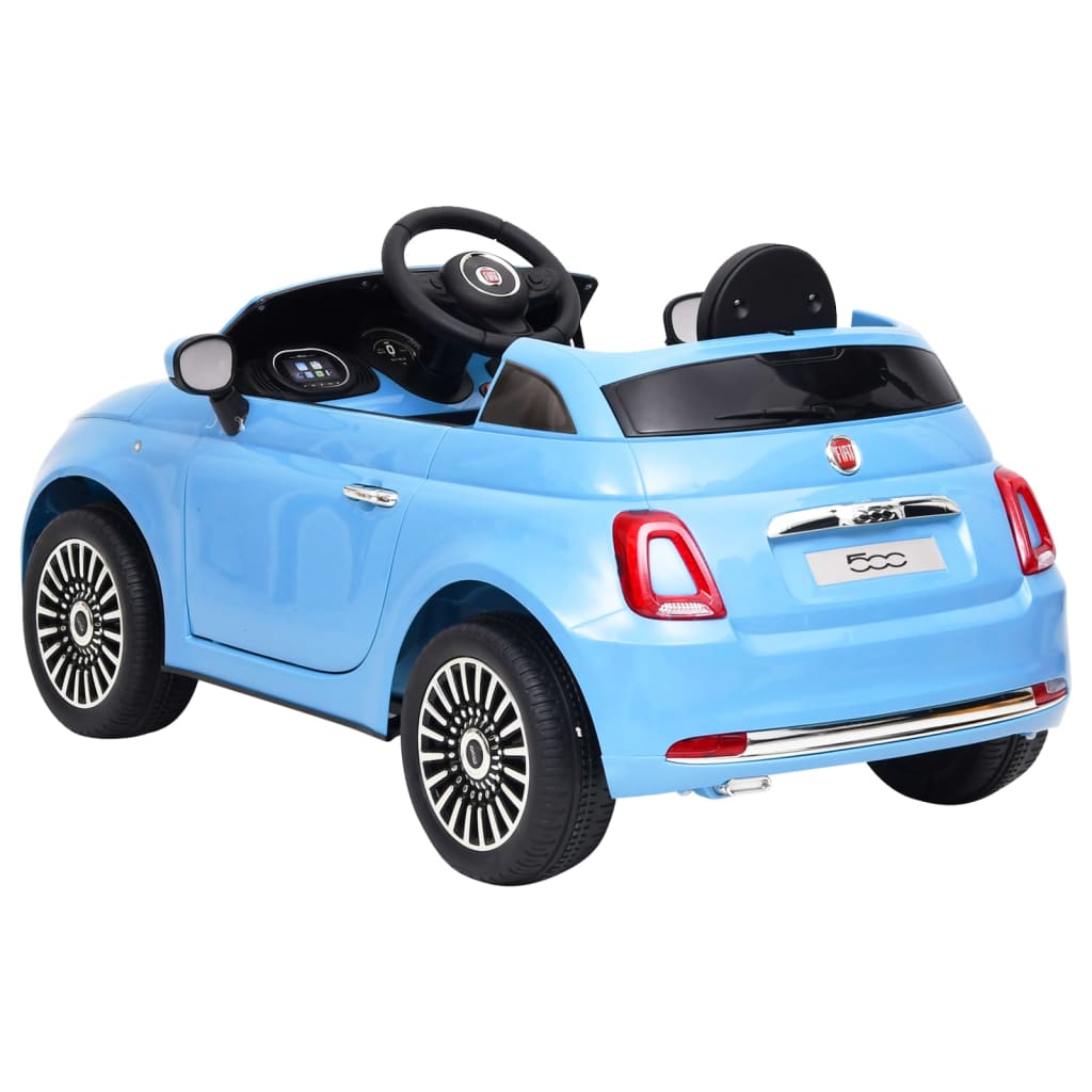 Fiat 500 kék gyermek elektromos autó 