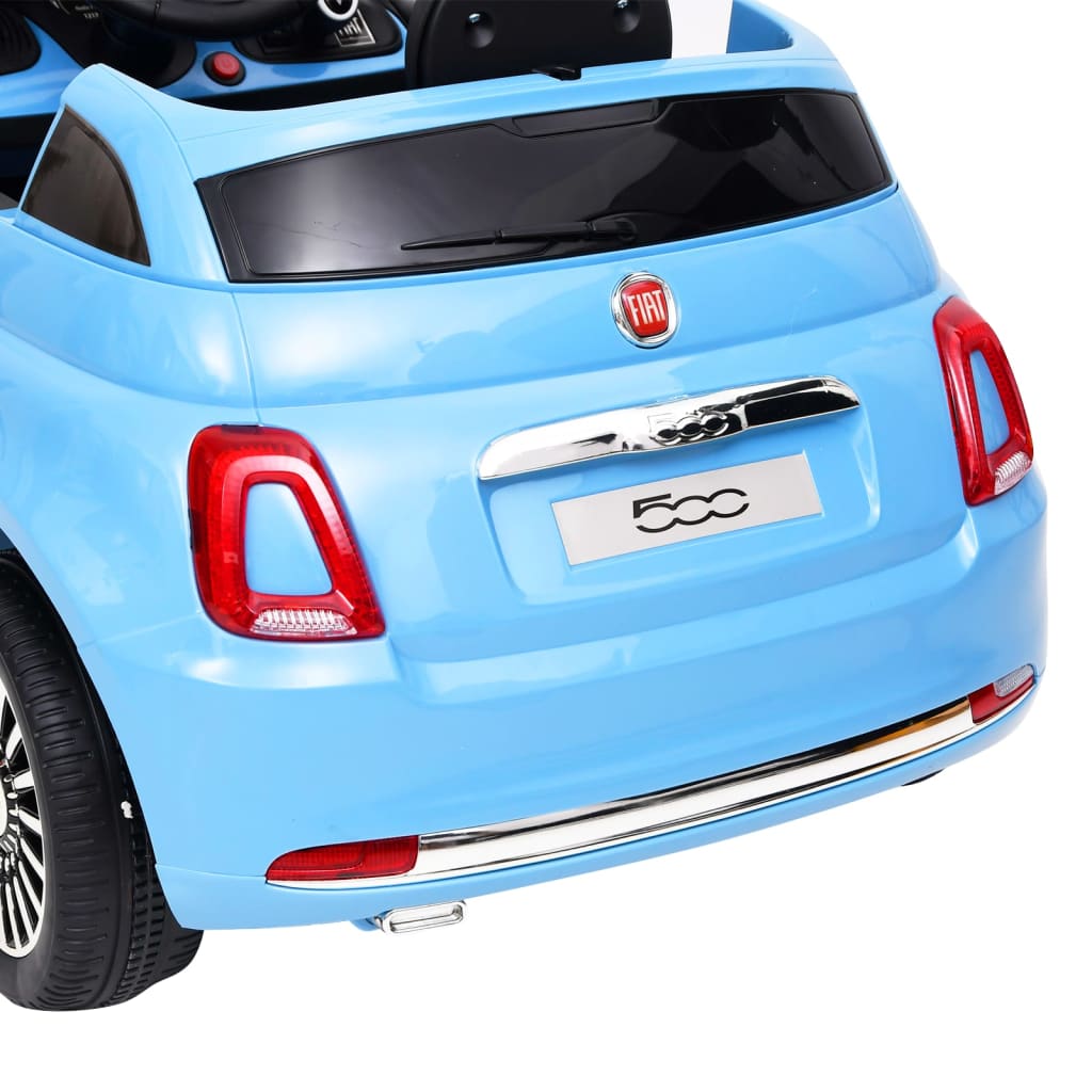 Kék elektromos gyerek autó Fiat 500 