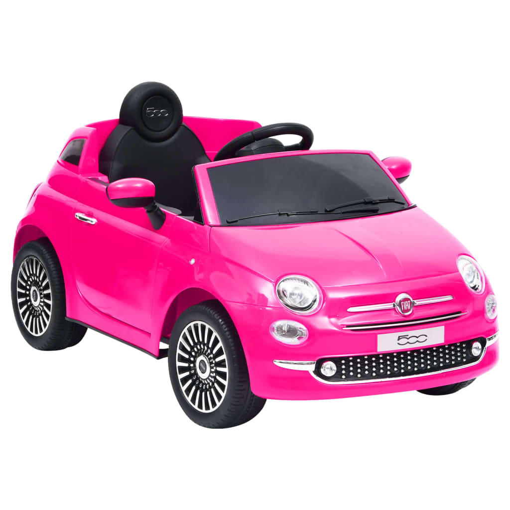vidaXL Mașină electrică pentru copii Fiat 500, roz vidaXL
